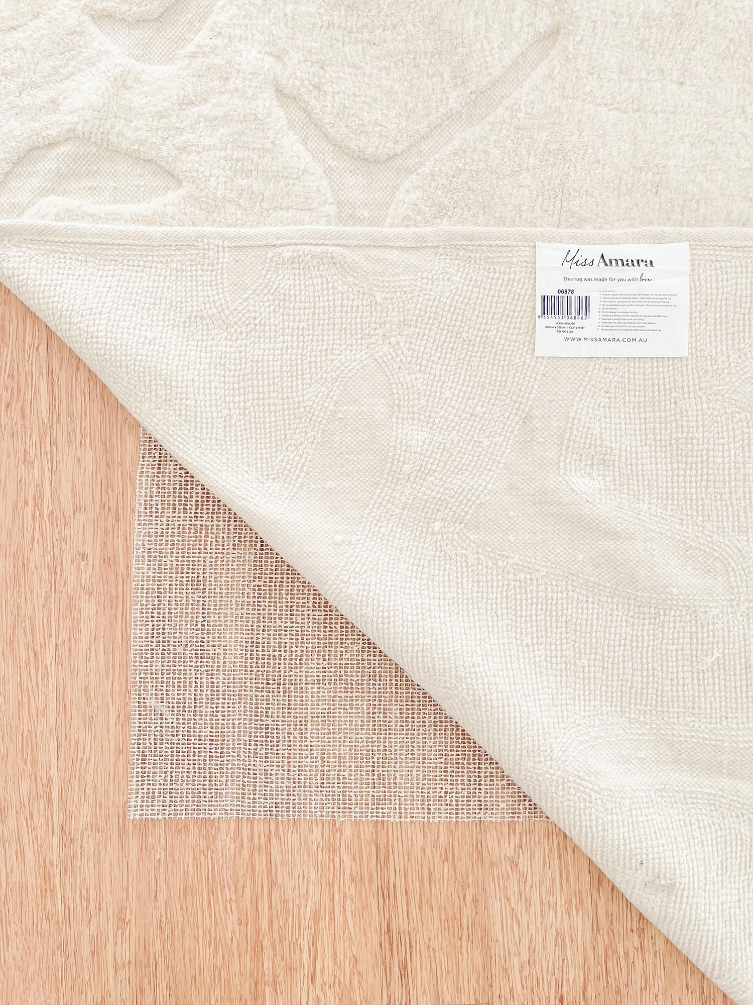 Akkira Abstract Cream Washable Wool Rug