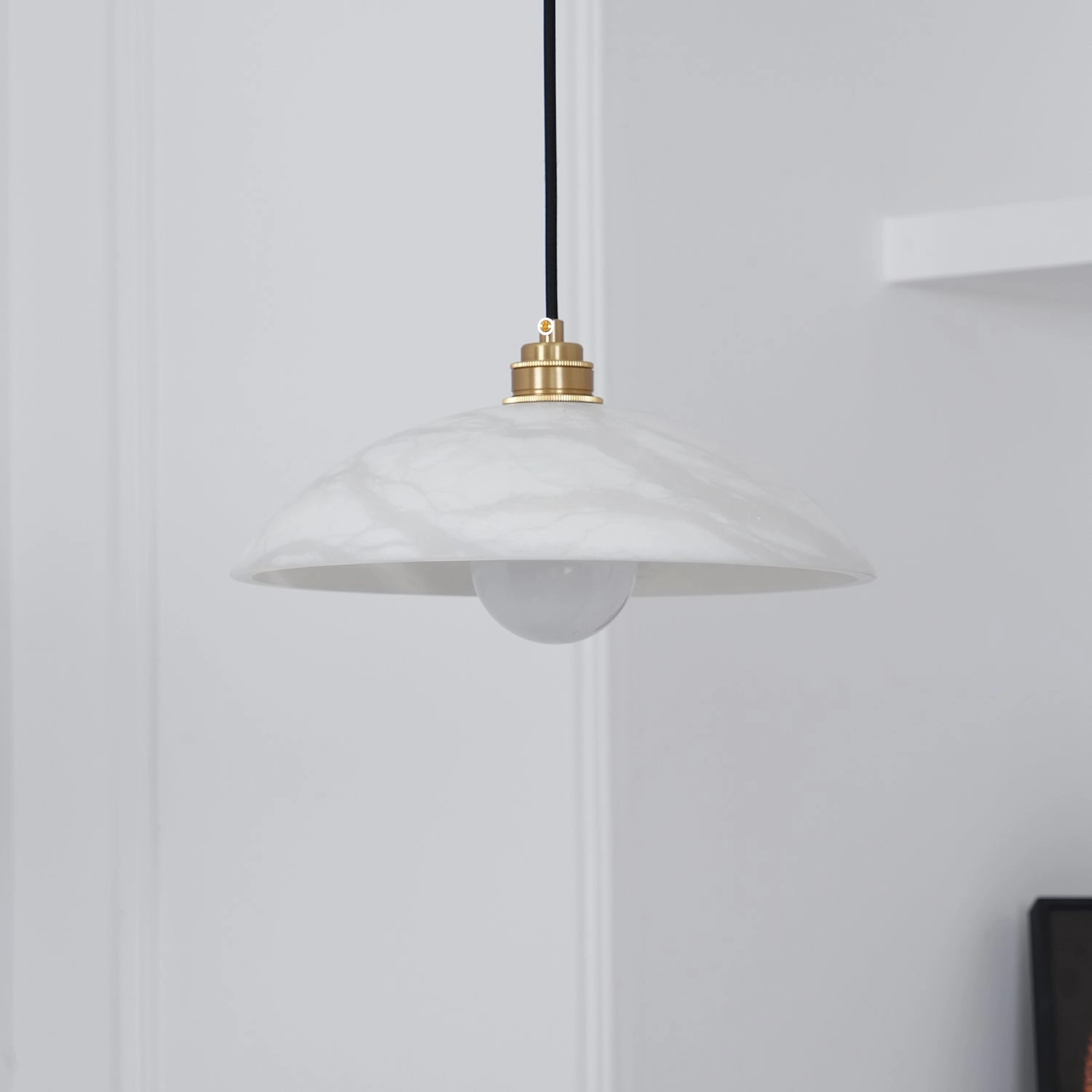 Alabaster Dome Swag Pendant Lamp