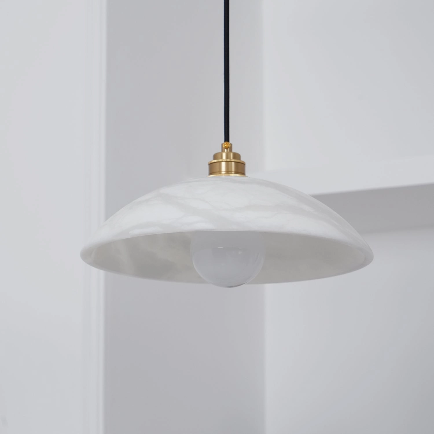 Alabaster Dome Swag Pendant Lamp