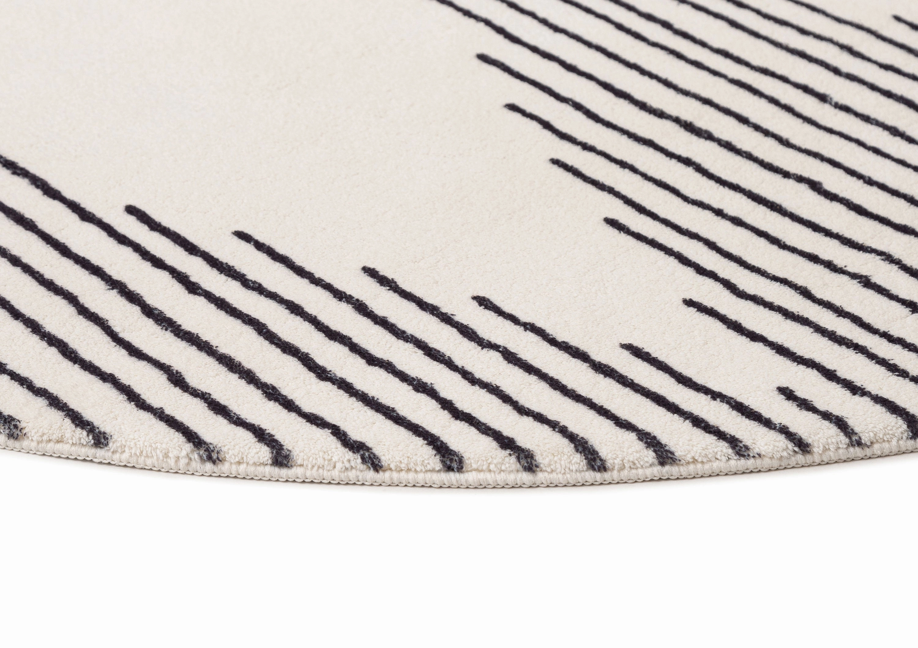 Aldana Black and Cream Tribal Washable Round Rug *NO RETURNS UNLESS FAULTY