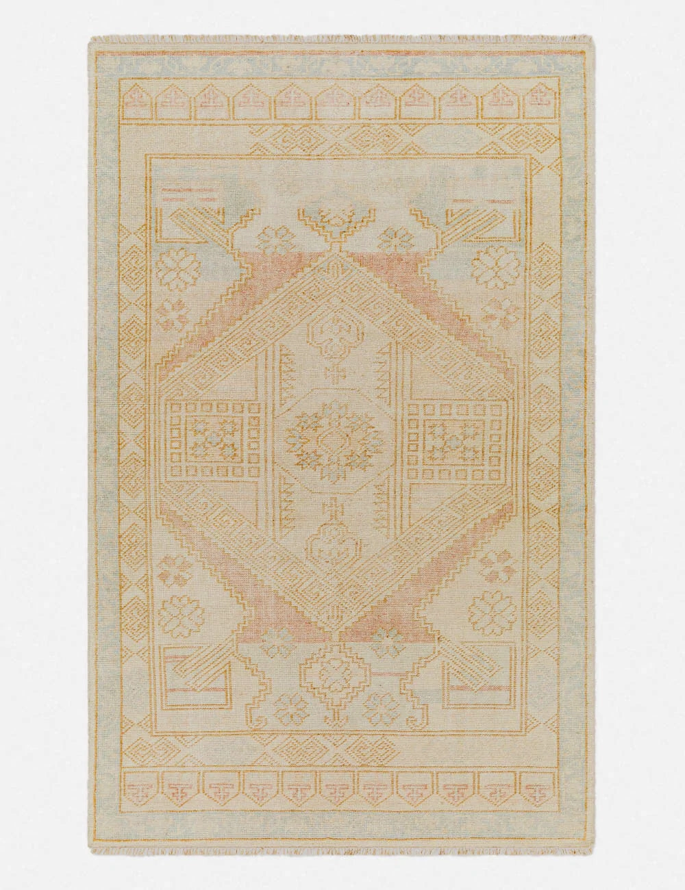Alexa Hand-Knotted Wool-Blend Rugmodern color block patchwork rug