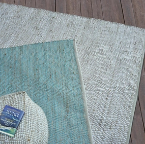 Allam Hemp and Cotton Rugmodern color block patchwork rug