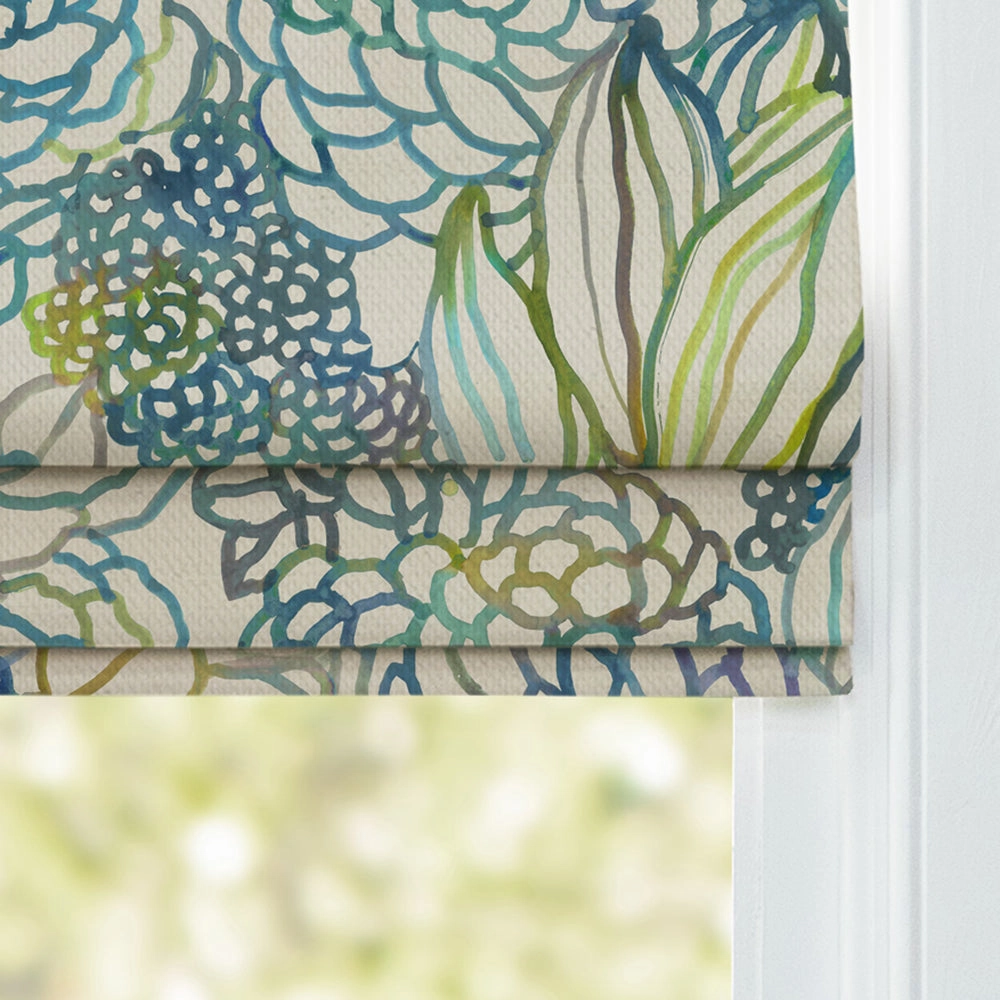 Althorp Printed Cotton Made to Measure Roman Blinds Capri