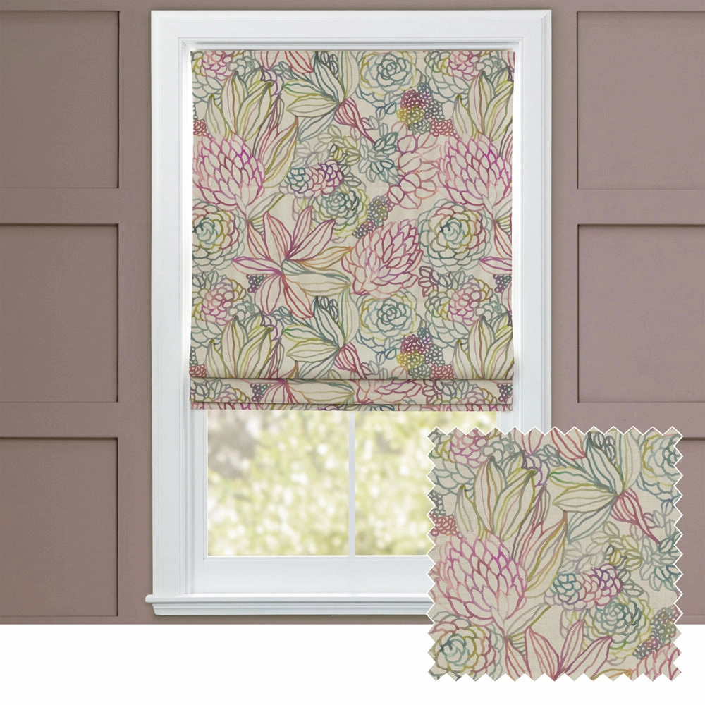 Althorp Printed Cotton Made to Measure Roman Blinds Sorbetbedding sets ,throw blankets 