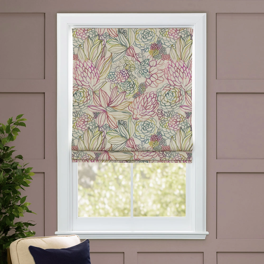 Althorp Printed Cotton Made to Measure Roman Blinds Sorbet