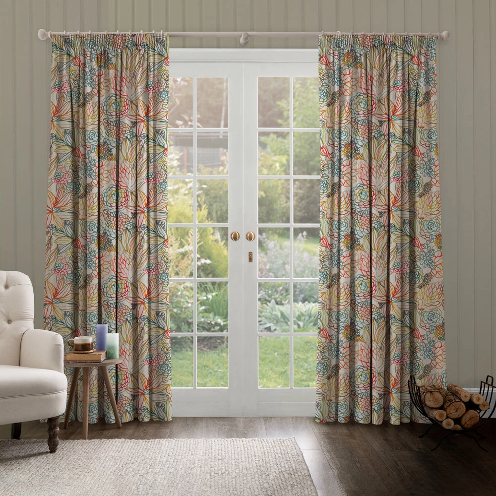 Althorp Printed Made to Measure Curtains Cinnamon
