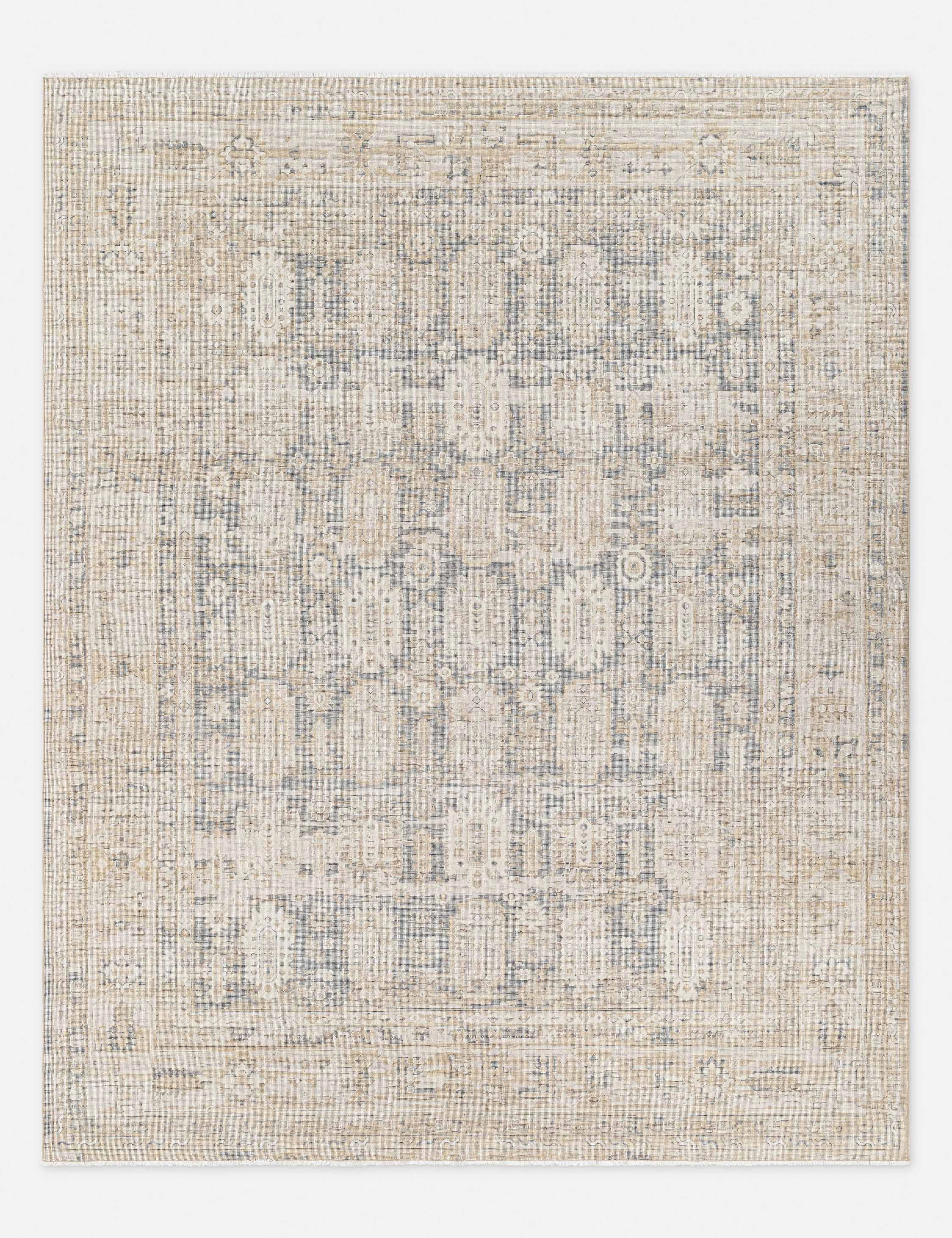 Altin Hand-Knotted Wool Rugmodern color block patchwork rug