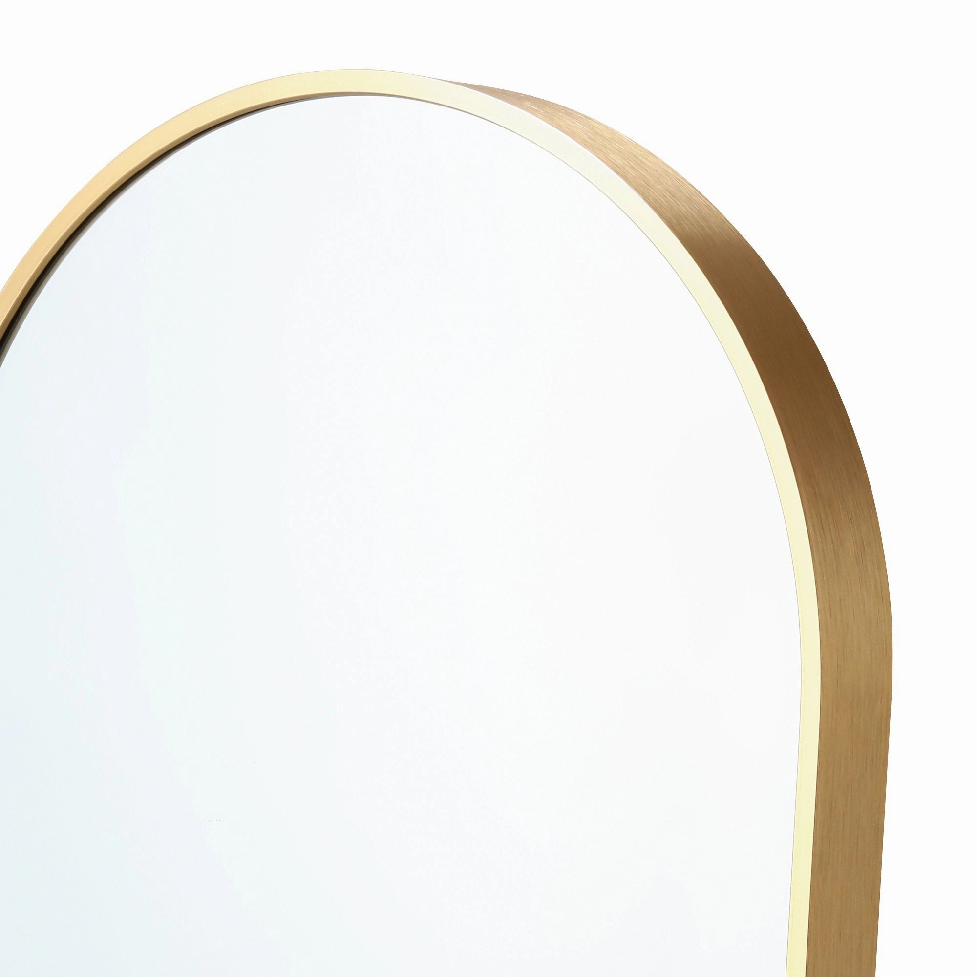 Aluminum Frame Stand Mirror  Gold