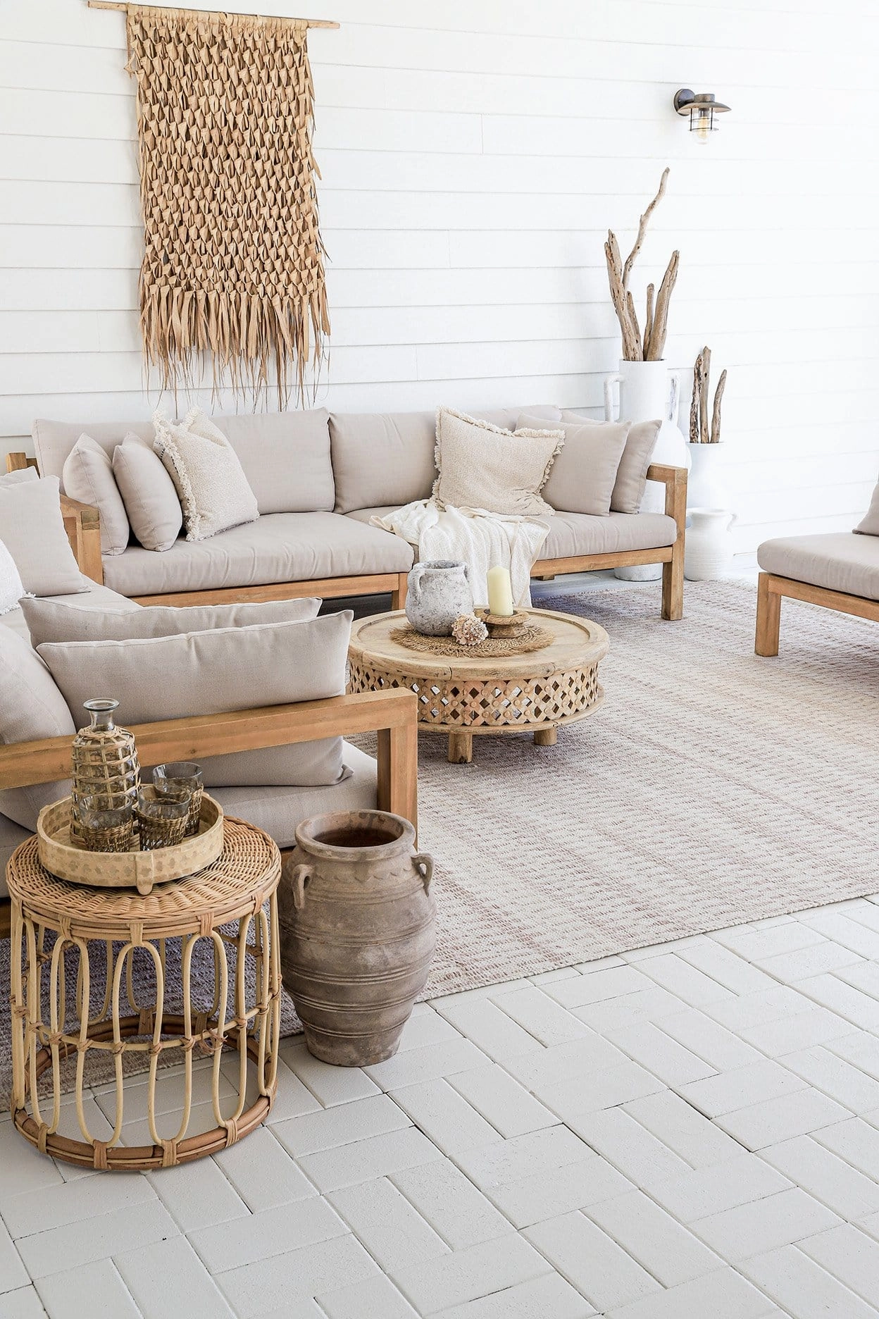 Alva Taupe & Ivory Flatweave Indoor Outdoor Rug