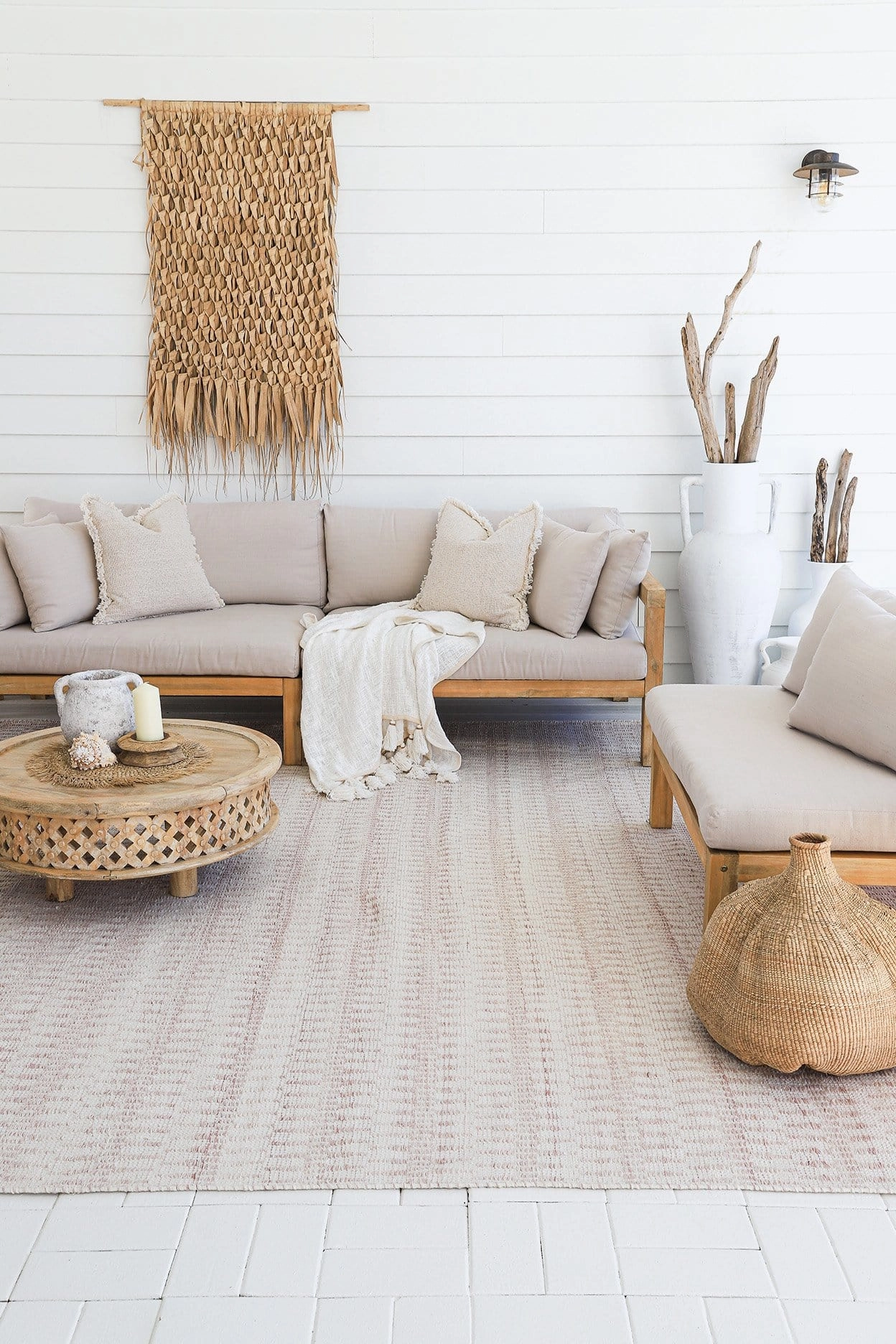Alva Taupe & Ivory Flatweave Indoor Outdoor Rug