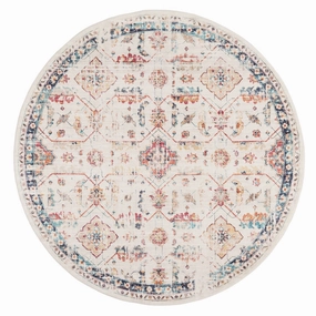 Amanda Multicolour Distressed Transitional Round Rug *NO RETURNS UNLESS FAULTYmodern color block patchwork rug