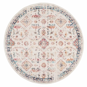 Amanda Multicolour Distressed Transitional Round Rug *NO RETURNS UNLESS FAULTYmodern color block patchwork rug