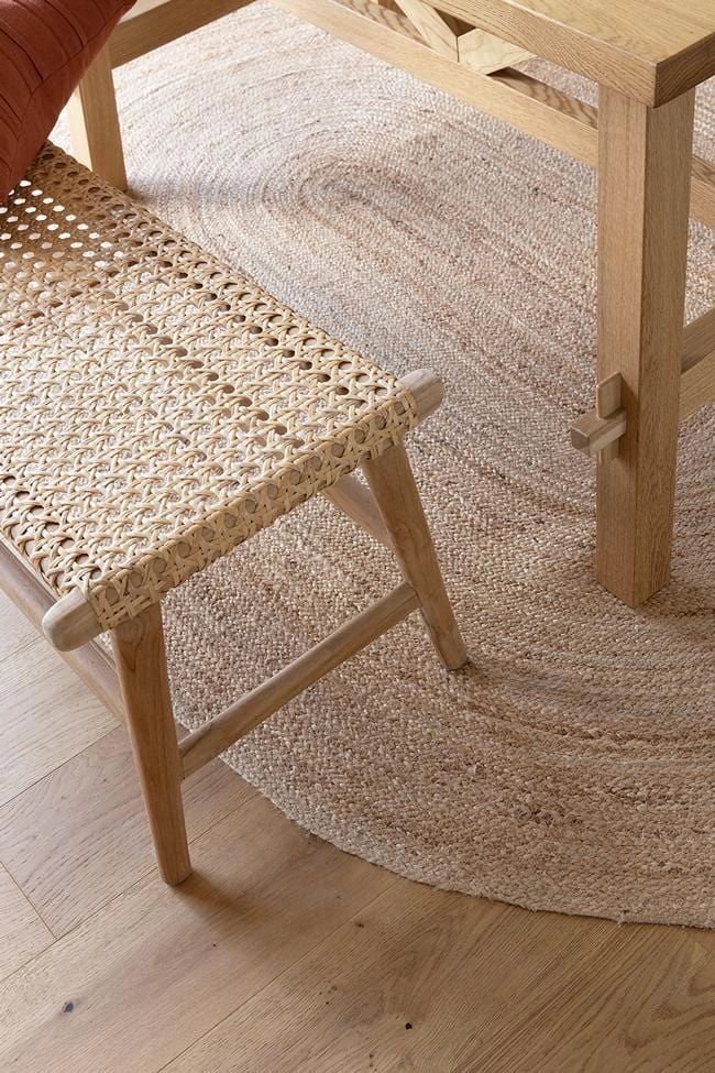 Amber Natural Braided Oval Jute Rug
