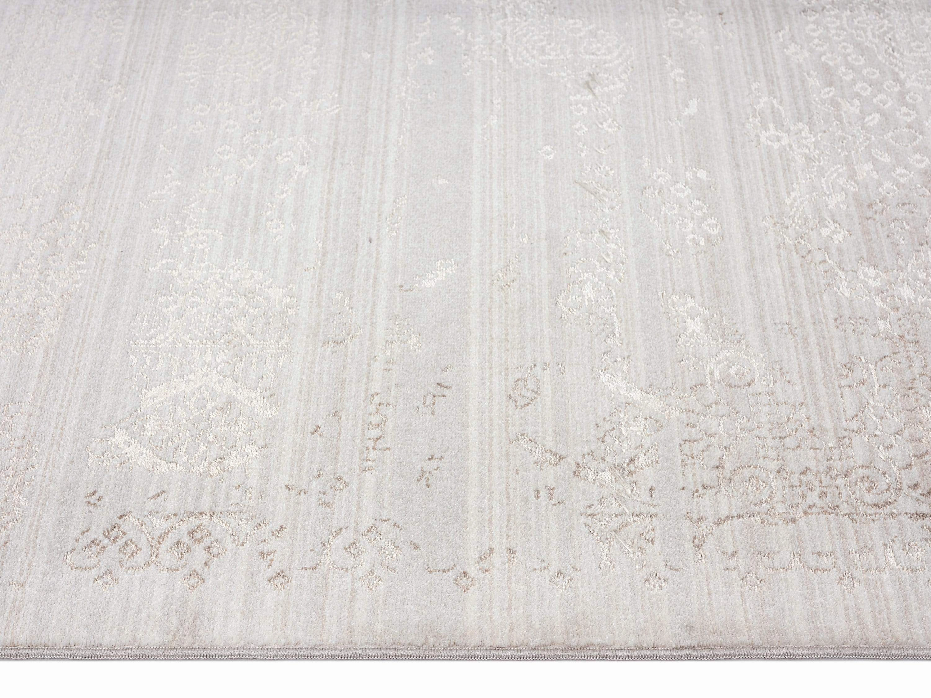 Amelia Cream Ivory and Brown Traditional Floral Rug *NO RETURNS UNLESS FAULTY