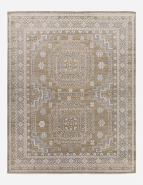 Anahit Hand-Knotted Wool-Blend Rugmodern color block patchwork rug