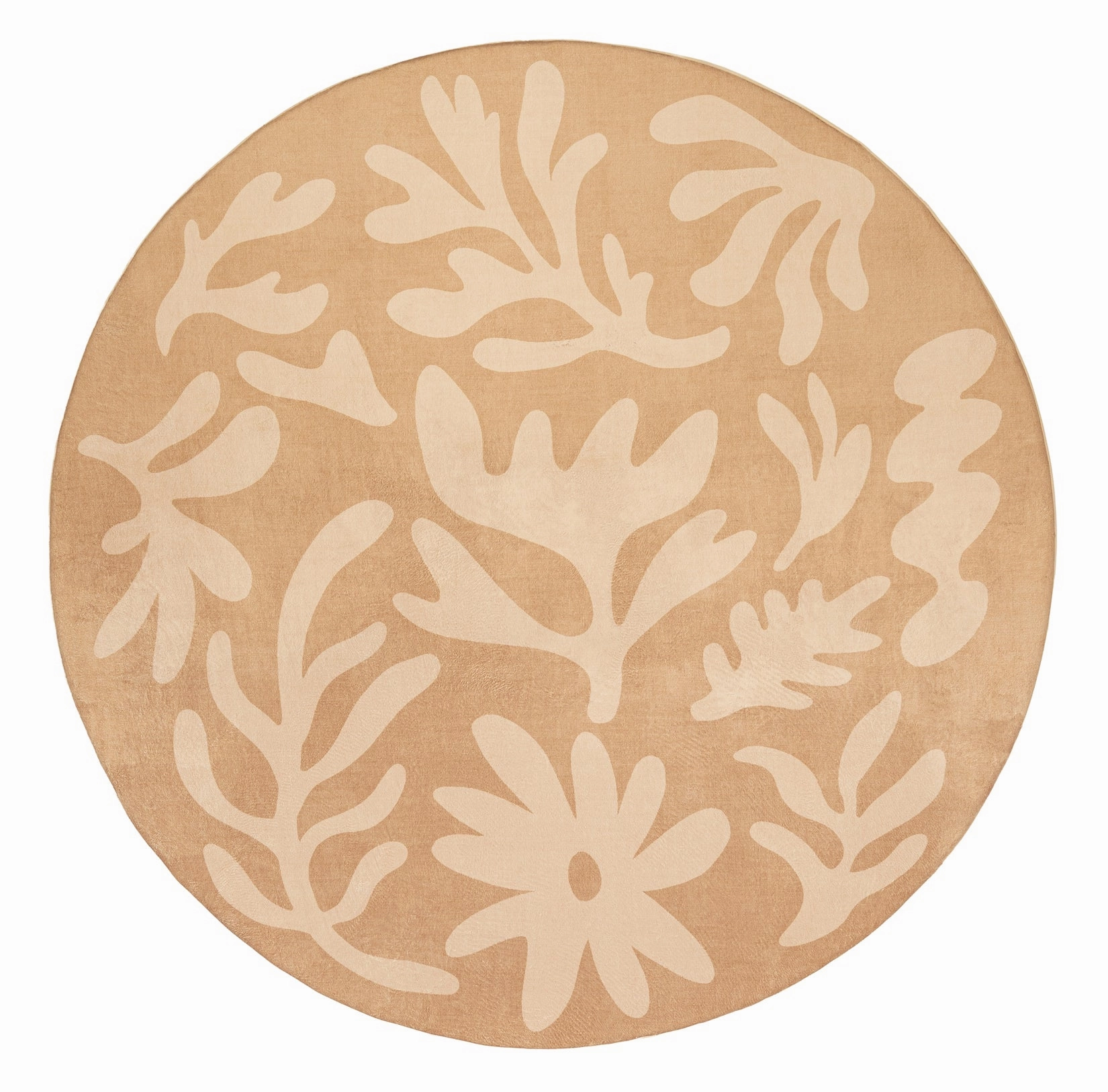 Anca Peach Shapes Rollie Pollie Round Playmatmodern color block patchwork rug