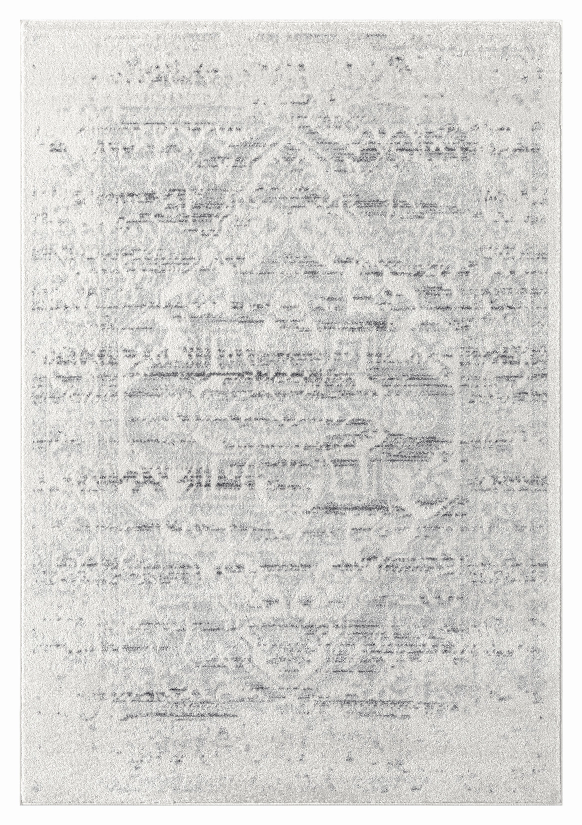 Andra Grey and Ivory Traditional Distressed Rugmodern color block patchwork rug