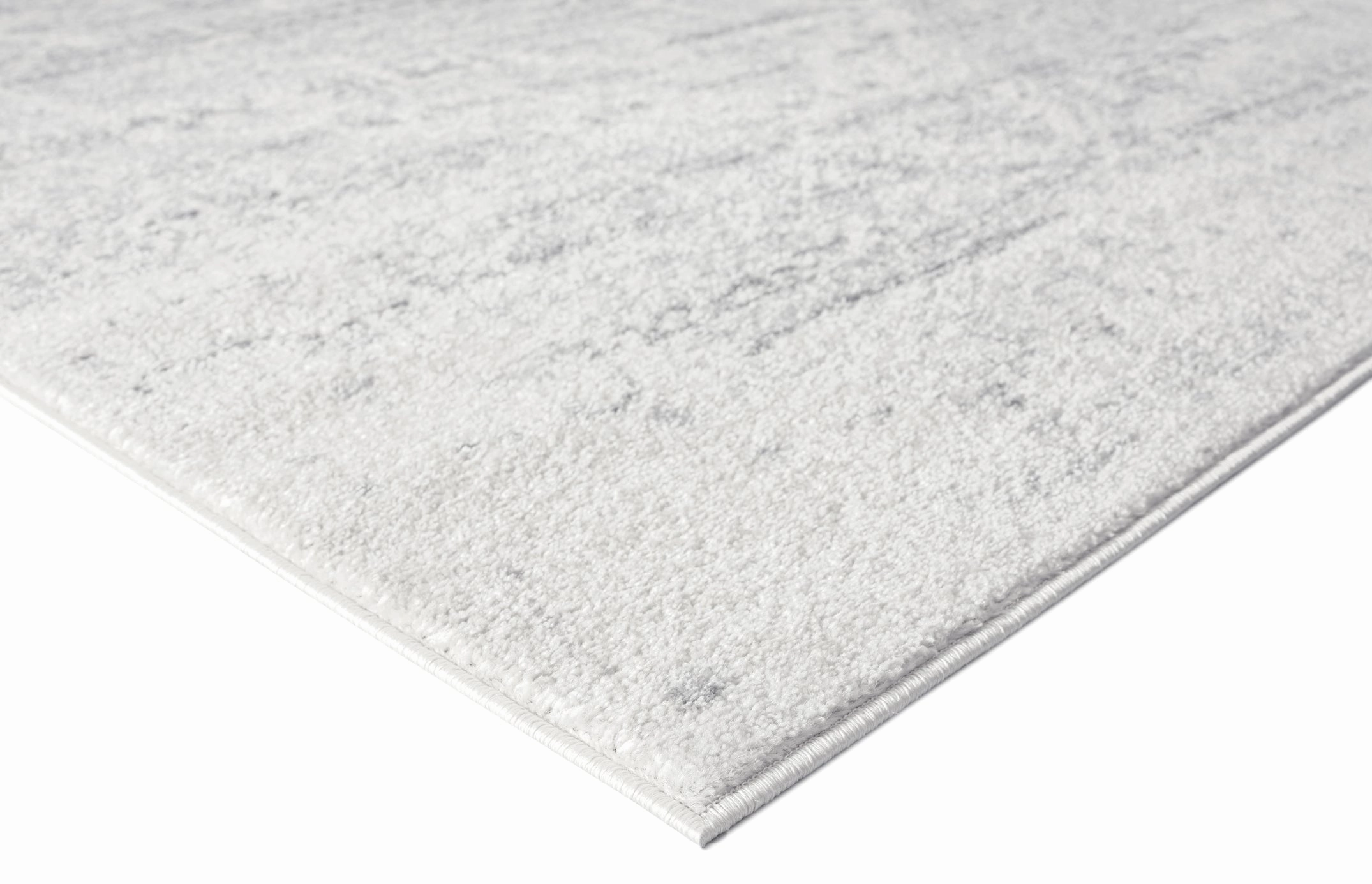 Andra Grey and Ivory Traditional Distressed Runner Rug