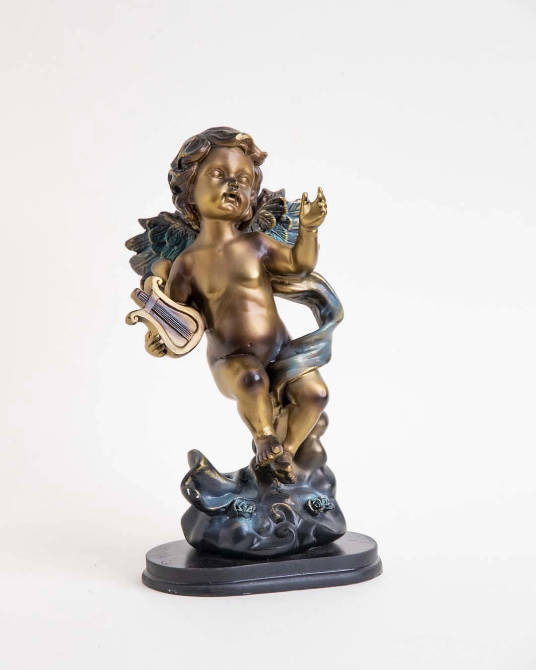 Angel Cherub Playing Harp - III