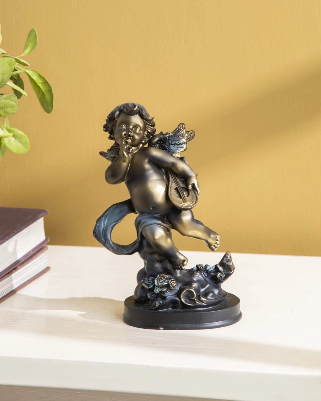 Angel Cherub Playing Octave Mandolinhome decor ,wall decor 
