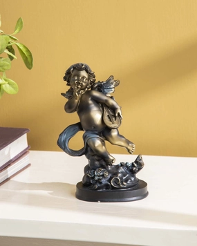 Angel Cherub Playing Octave Mandolinhome decor ,wall decor 