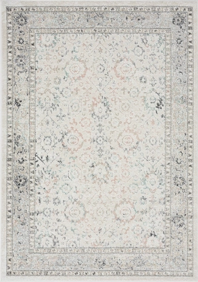 Anine Cream And Grey Multi-Colour Traditional Floral Rugmodern color block patchwork rug