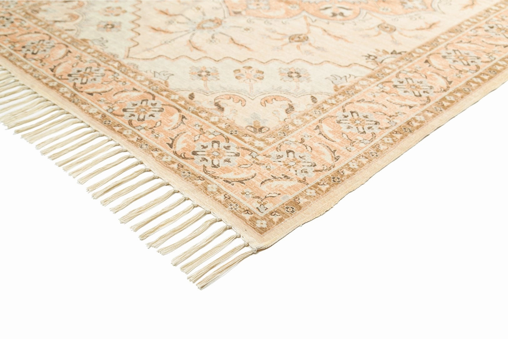 Anita Neutral Cream Boho Picnic Rug