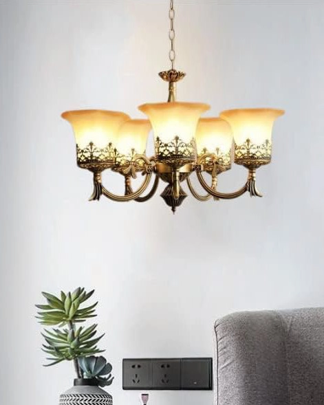 Antique Brass & Frosted Glass Chandeliermodern wall lamp,smart wall lamp