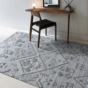 Apichu Modern Grey Tribal Rugmodern color block patchwork rug