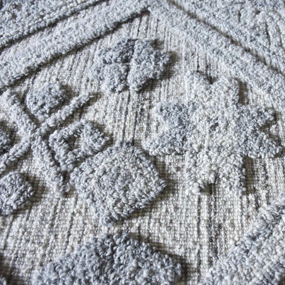 Apichu Modern Grey Tribal Rug