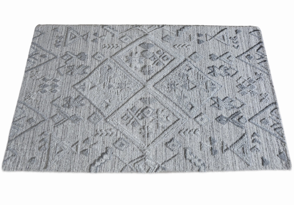 Apichu Modern Grey Tribal Rug