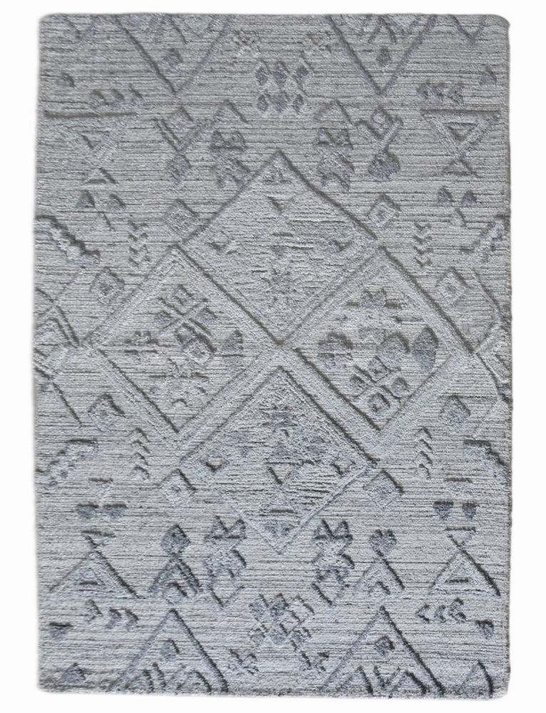 Apichu Modern Grey Tribal Rug