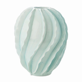 Aqua Noonday Tide Vase - 16" Tallnordic minimalist vase