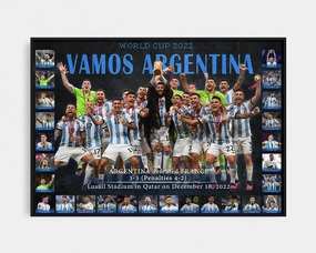 Argentina World Cup Winners 2022 Framed Printhandmade souvenirs