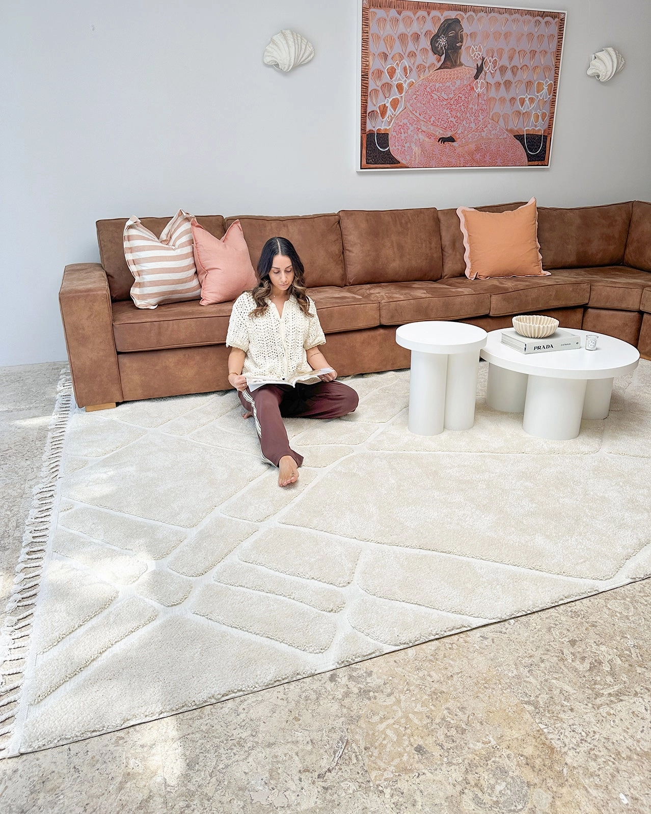 Arizona Ivory Tribal Rug *NO RETURNS UNLESS FAULTY