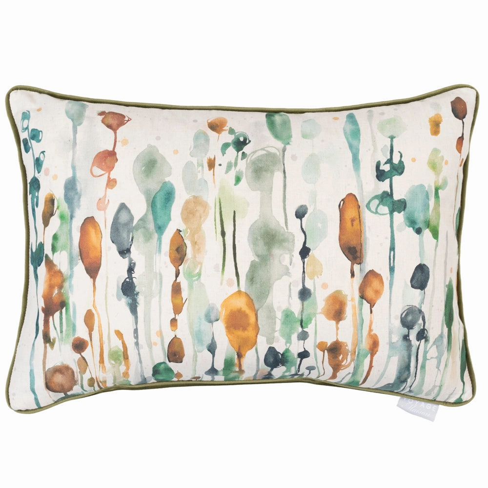Arley Printed Feather Cushion Peridot