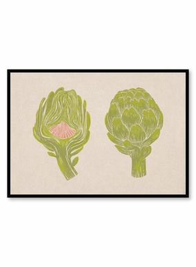 Artichoke Duotone Print, Posterpop culture themed posters