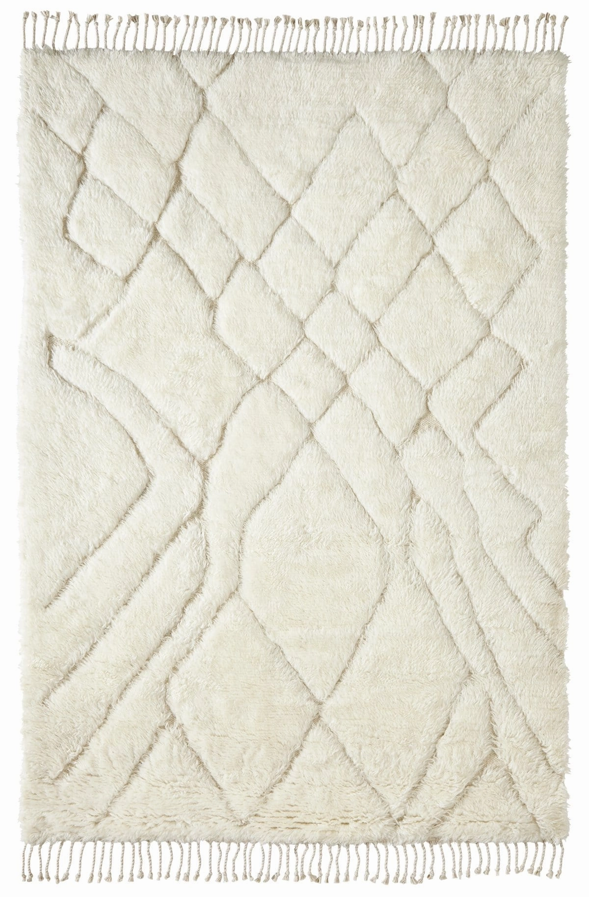 Ashanti Tribal Pattern Berber Wool Shag Rugmodern color block patchwork rug