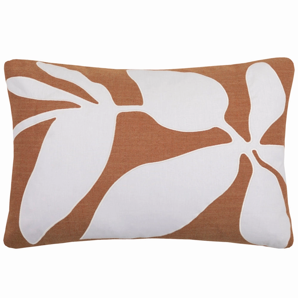 Aspin Embroidered Feather Cushion Cinnamon