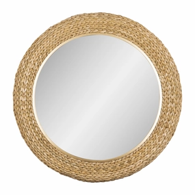 Athena 457MI40FGN 40-Inch Round Wall Mirror - Natural Seagrasswall mounted decorative mirror,full length dressing mirror