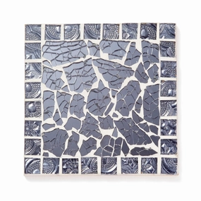Aureole Coaster Square 3 Bluewaterproof oil-proof tablecloth