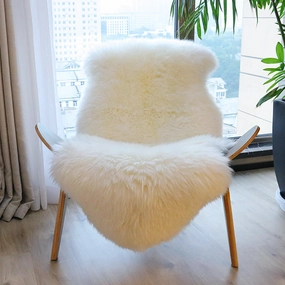 Australian Sheepskin Wool Rugmodern color block patchwork rug
