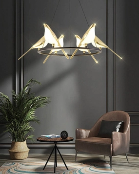 Aves 6-Sitting Birds Chandeliermodern wall lamp,smart wall lamp