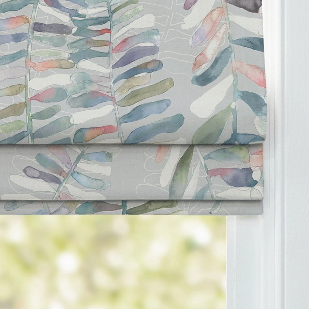 Azolla Printed Cotton Made to Measure Roman Blinds Cinnamon