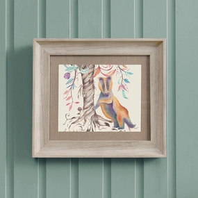 Badger Framed Print Birch/Badgerhome decor ,wall decor 