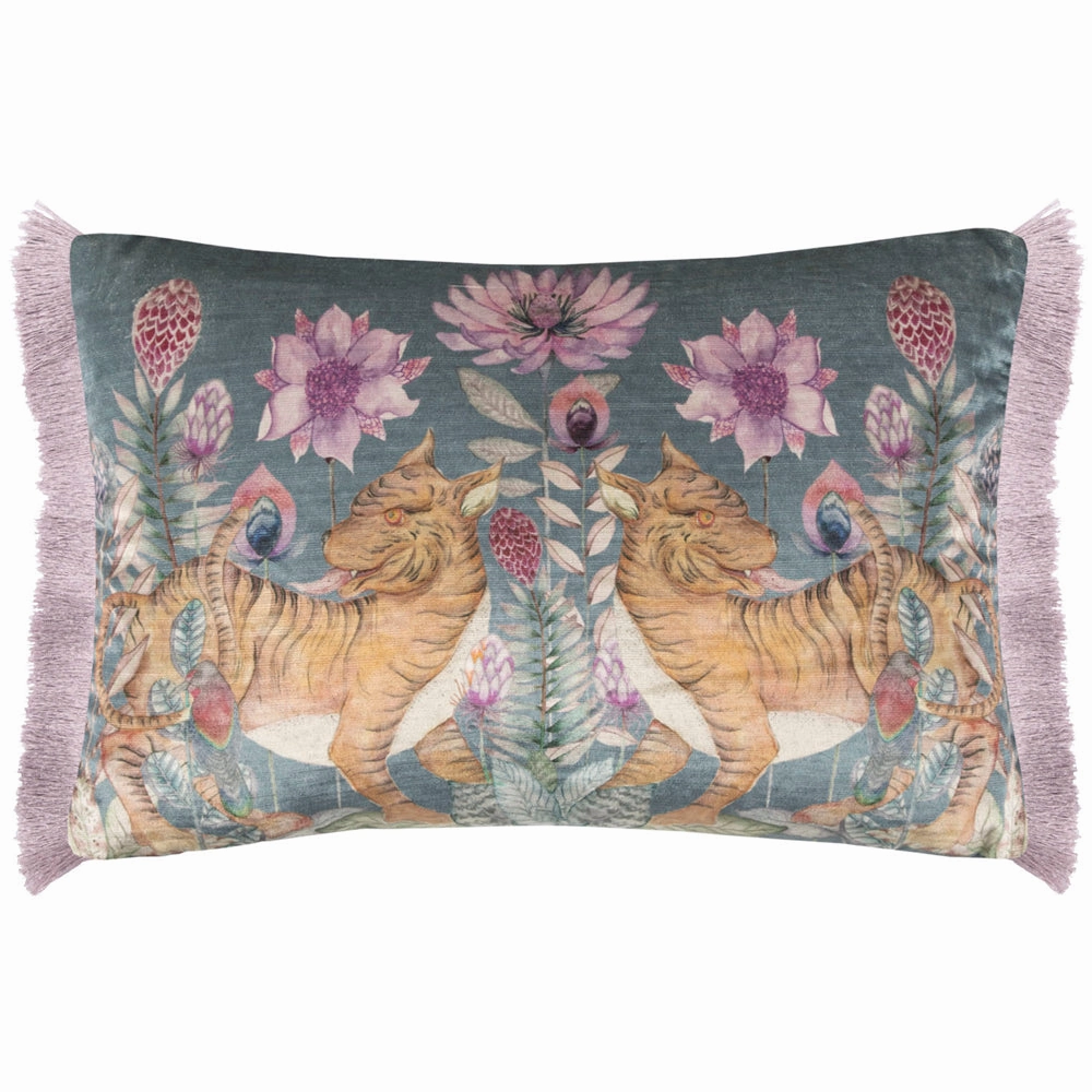 Baghdev Printed Feather Cushion Iris