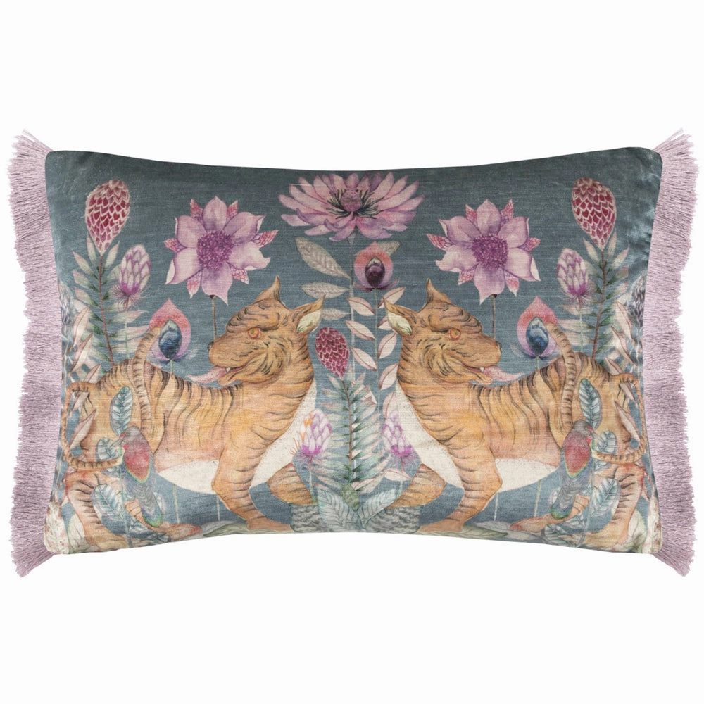 Baghdev Printed Feather Cushion Iris