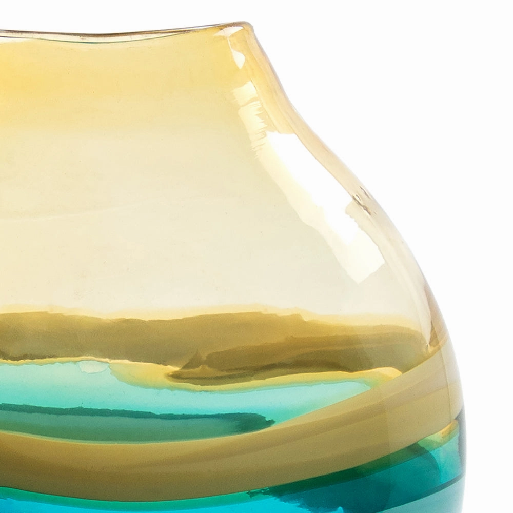 Balin Hand-Blown Vase Aqua