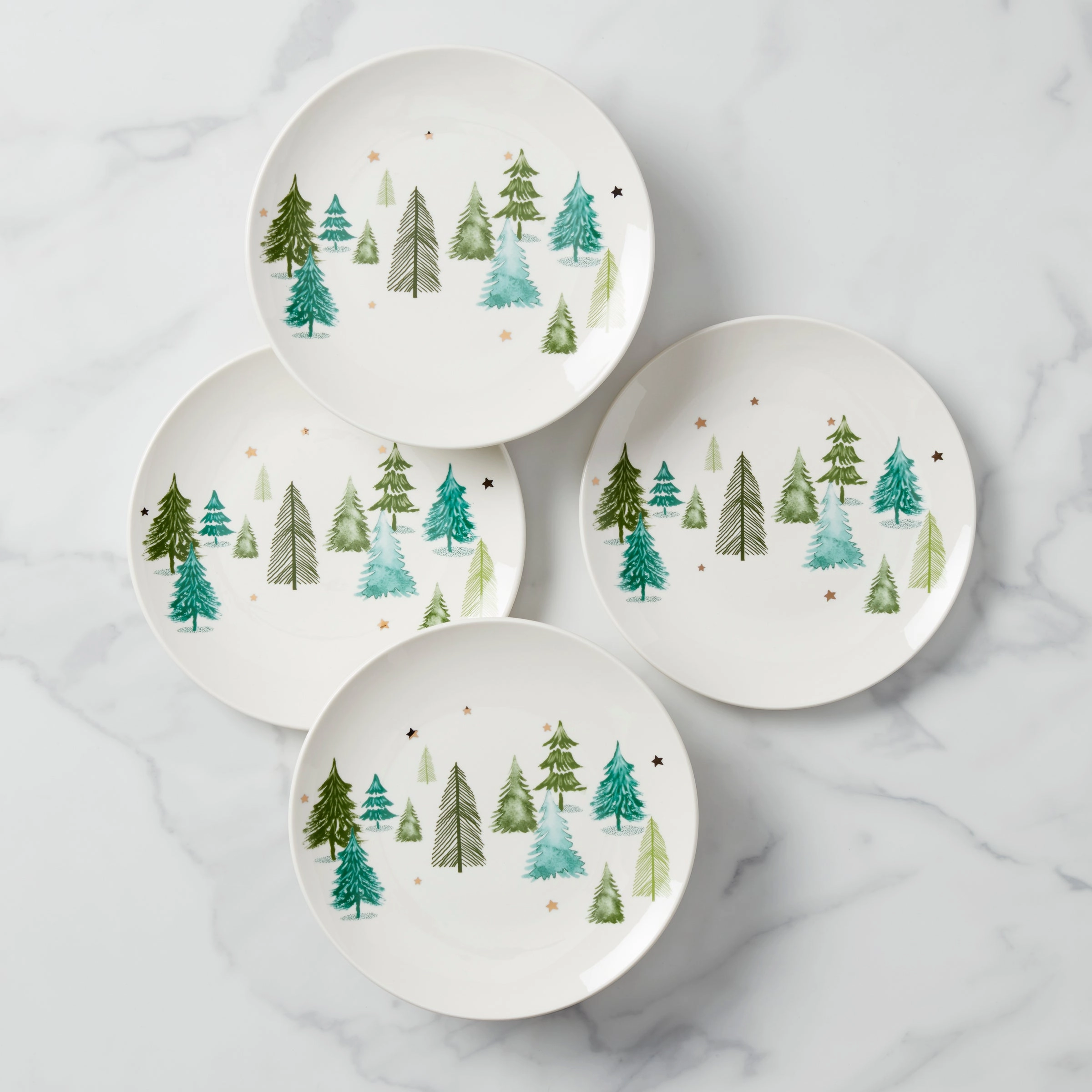 Balsam Lane Accent Plates - Set of 4modern kitchen decor ,kitchen dinner set ,dinnerware 