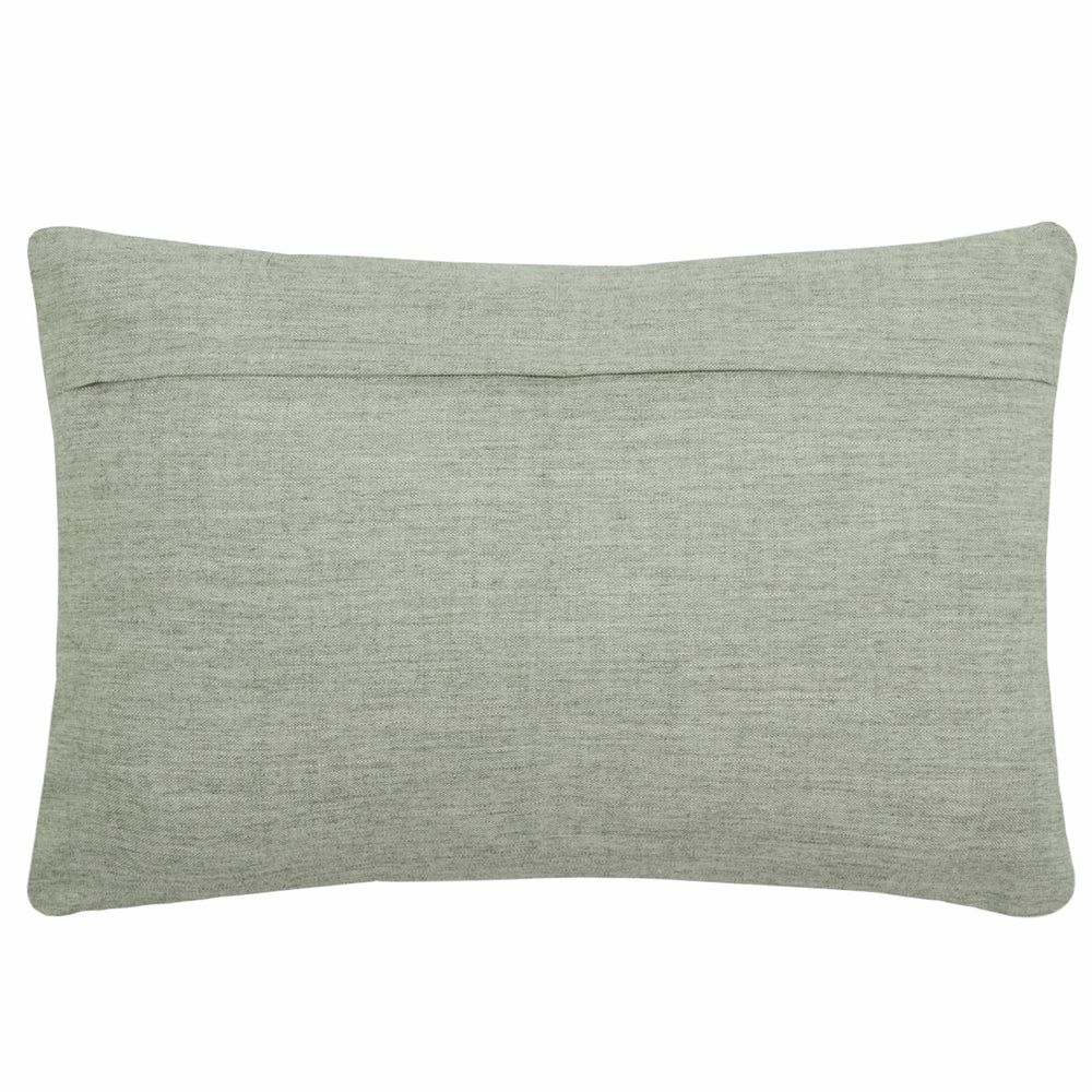 Bamboo Embroidered Feather Cushion Limestone